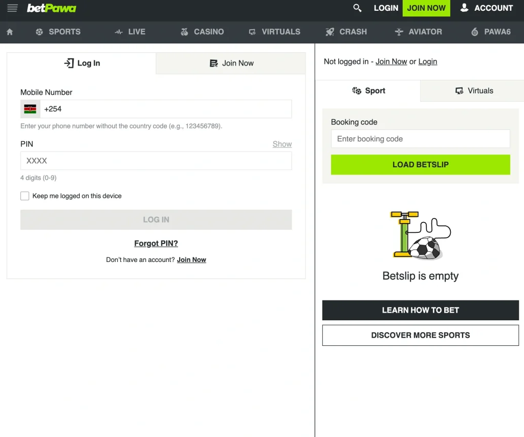 Betpawa Kenya login